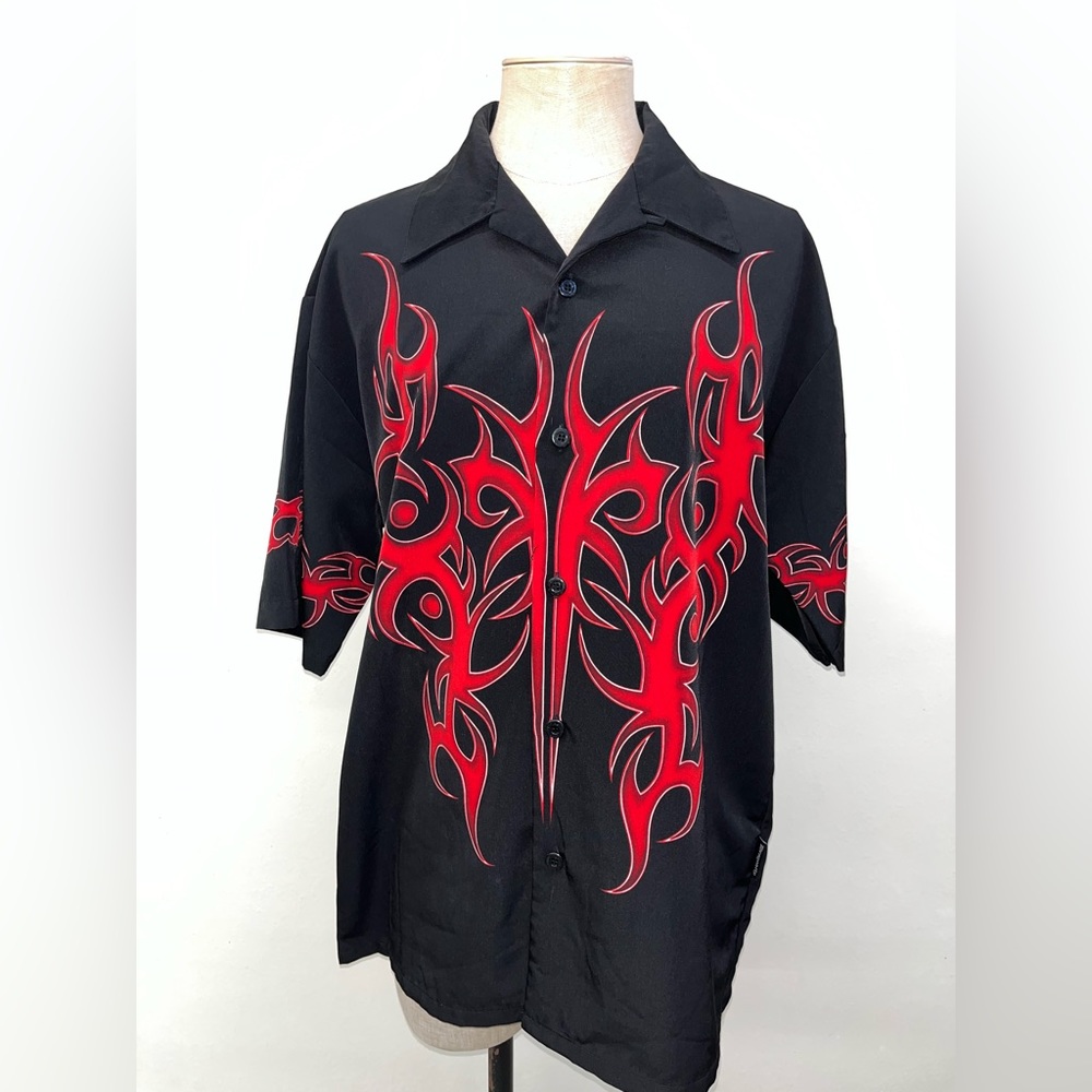 Vintage Dragonfly Clothing Company Button Down Shirt Mens Large